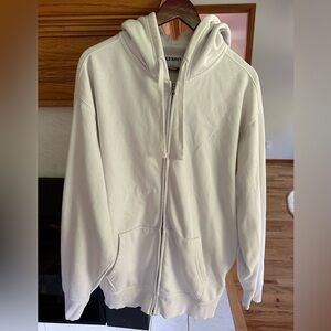 Old navy Zip up hooded sweatshirt. XL. White